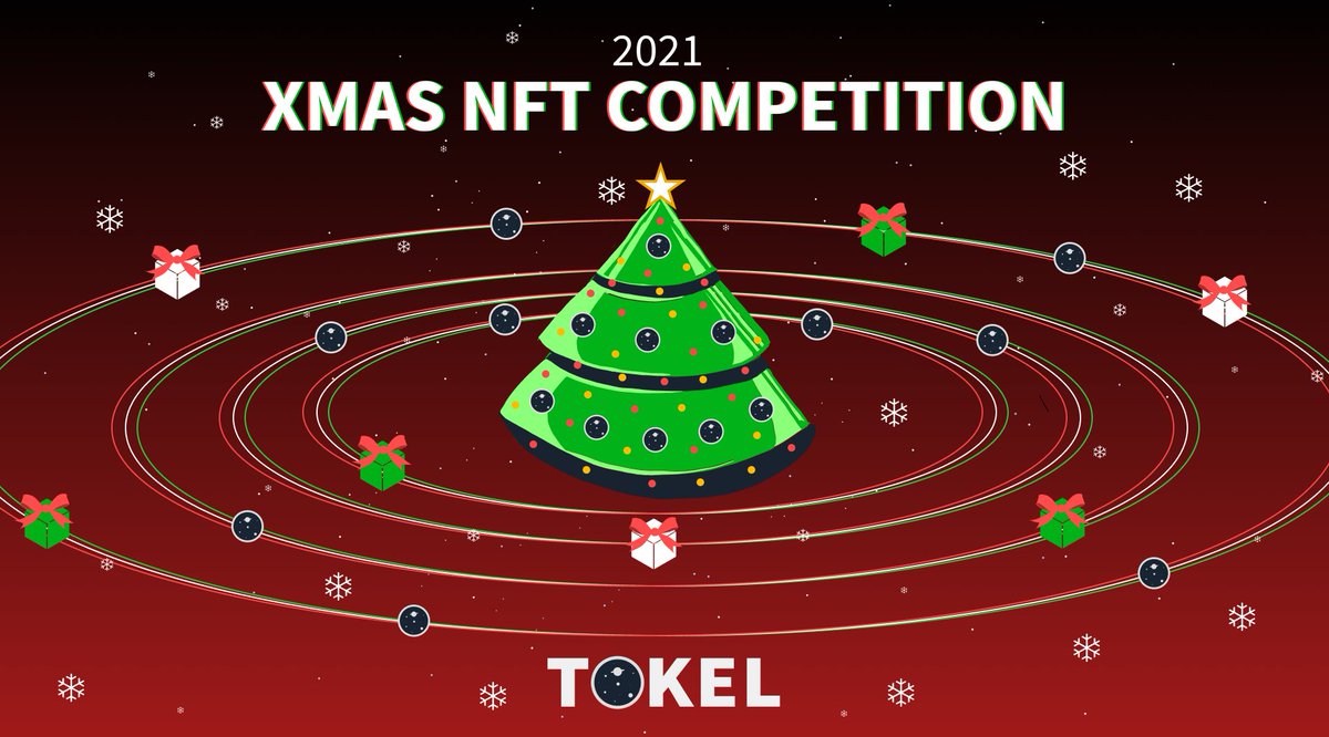 TokelPlatform's tweet photo. The best new NFT created on the Tokel platform will win:

🪐1500 TKL
🪐 Series launched on the Marketplace with support 
🪐 The Tokelite Award role with higher rewards than Tokelists
🪐 Mention on the website

👉🏻 Ends: 4th of January 2022  

#xmas-nft-competition Discord channel https://t.co/hcP9RWUktm