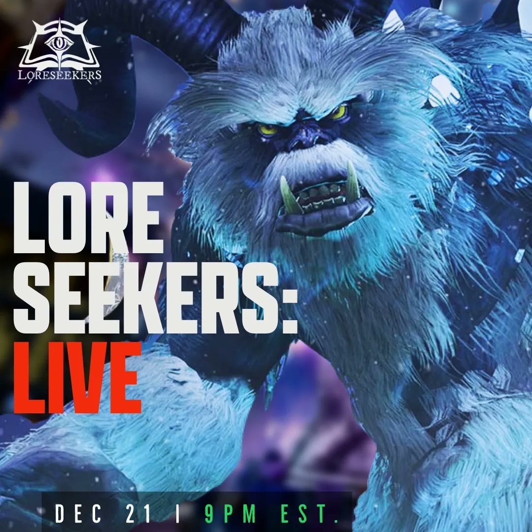 Join us tomorrow night on Twitch for a special Christmas edition of Loreseekers: LIVE! Show begins at 9pm est! buff.ly/3CsiRKK #Podcast #NewWorldMMO #PlayNewWorld