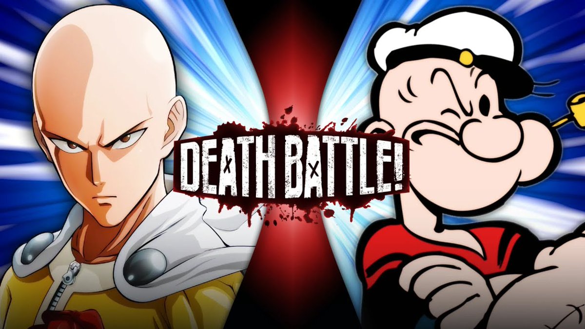 DEATHBATTLE's tweet photo. 11 years of #DeathBattle has been all been leading up to this; the One Punch Man versus the Sailor Man.

Check out the #DeathBattleSeason8 Finale NOW, &amp; let the whole DB crew know how you feel about the conclusion to a decade of DEATH BATTLE!

https://t.co/NZokpZD2Ec https://t.co/7869xbq59d