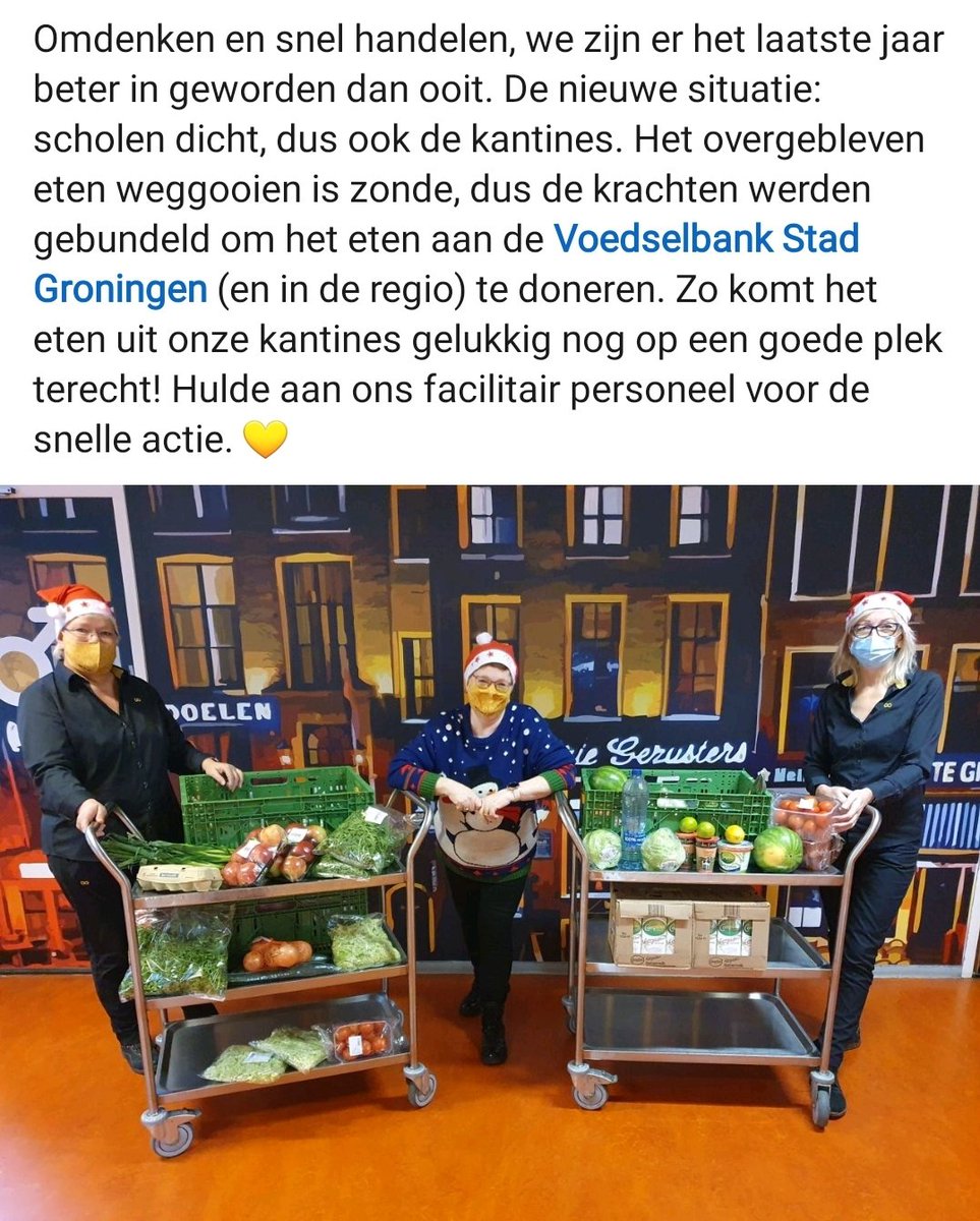 Hulde aan ons facilitair personeel <a href="/Noorderpoort/">Noorderpoort</a> voor de snelle actie💛