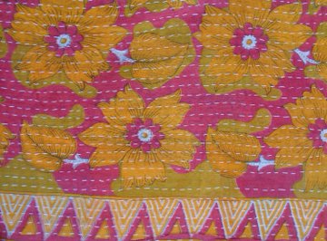 Cotton Kantha Scarf Neck Wrap Stole Dupatta Hand Quilted Women Bandanas headband SL77