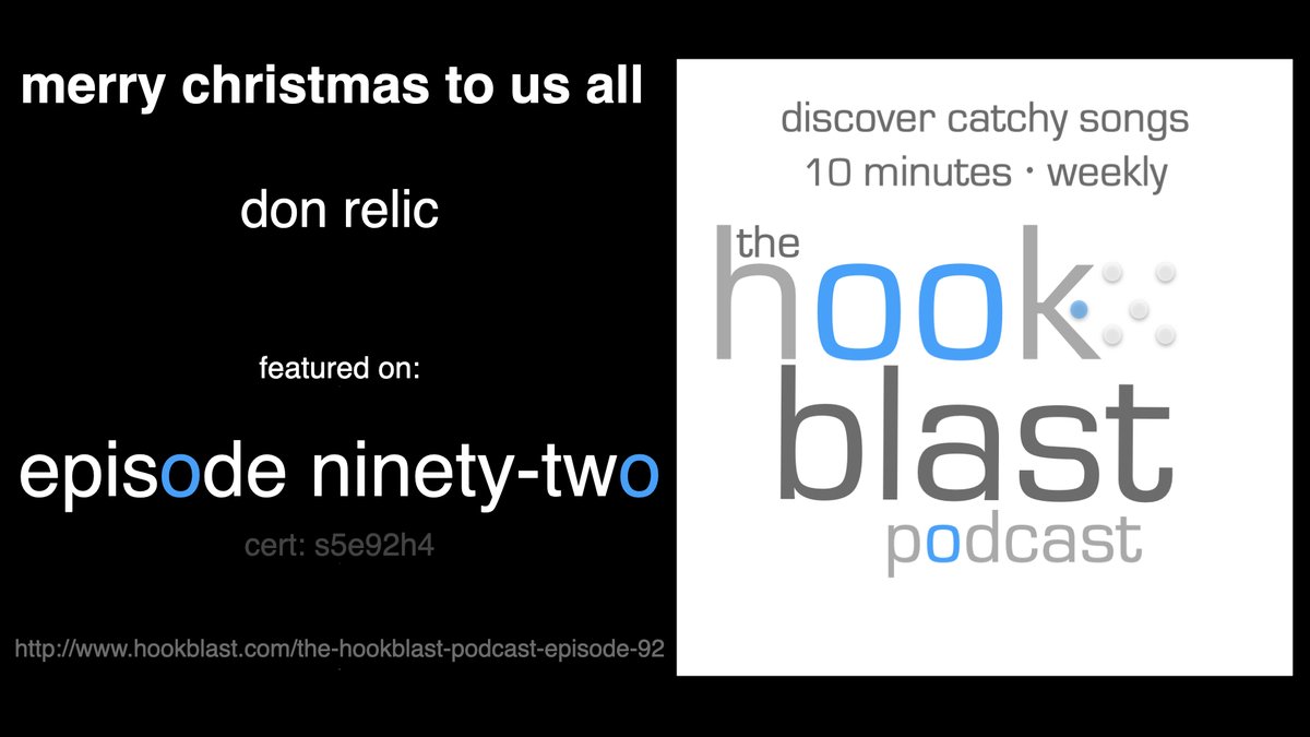 If you love #TheCarpenters be sure and check out this instant holiday classic from Don Rebic (<a href="/music9813/">I♥MUSIC♪</a>)! "Merry Christmas To Us All" is featured on Episode 92 of #TheHookblastPodcast bit.ly/3ySssKo #NewMusic #JustTheHooks