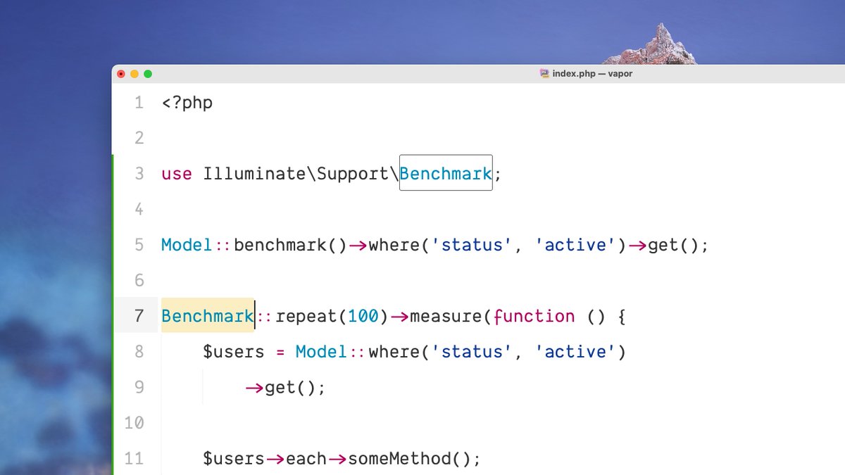 Brainstorm: what do you think about having this 
<a href="/laravelphp/">Laravel</a> feature that would simply dd-out a benchmark of the giving code? Time elapsed, memory consumed, detect memory leaks, etc. 🧐