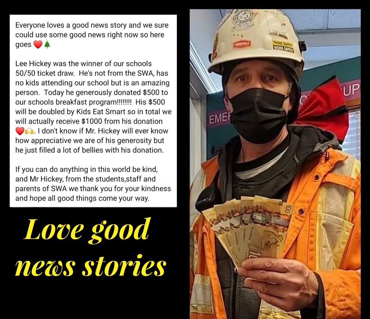 sparkes397's tweet image. When the world seems chaotic, never forget kindness @SWATigers  @KidsEatSmartNL #KindnessMatters #Christmas2021 #breakfastprogram