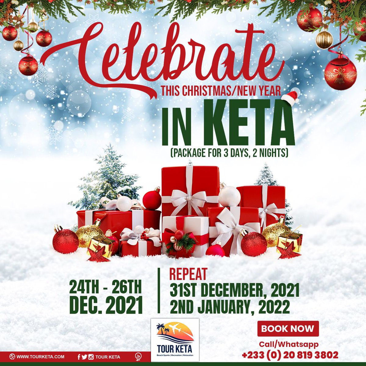 Freddie_GH's tweet photo. The perfect Xmas season party for everyone on the clean and golden sandy beaches in Keta.

Prepare for a weekend of fun and subscribe for any of the interesting packages with @TourKeta. 

Only 30 slots available!

#XmasInKeta #VisitKeta #SandCity https://t.co/4Ru4tht1H6 https://t.co/NkPfv3onzg