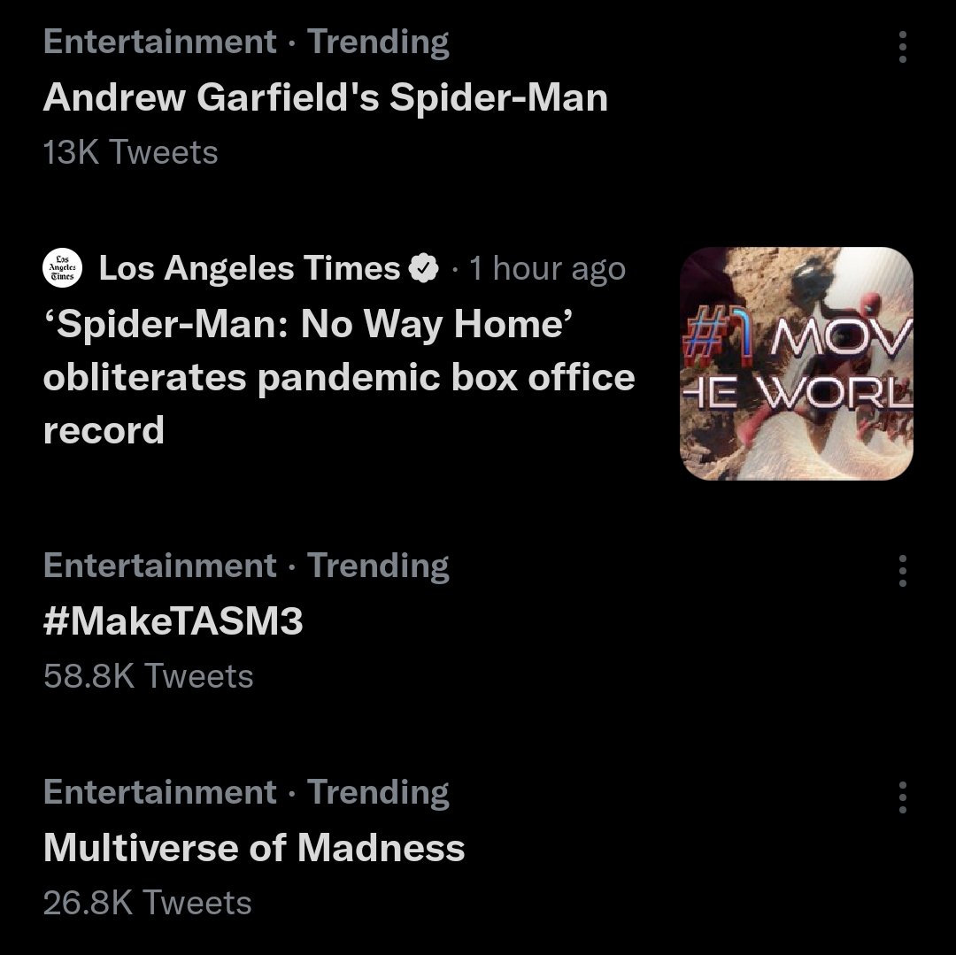 TASMfan4ever's tweet photo. Way to goooo!
Keep 'em trending!!
Andrew Garfield's Spider-Man
#MakeTASM3 
#TheAmazingSpiderMan3 https://t.co/XKsg2wEtt1