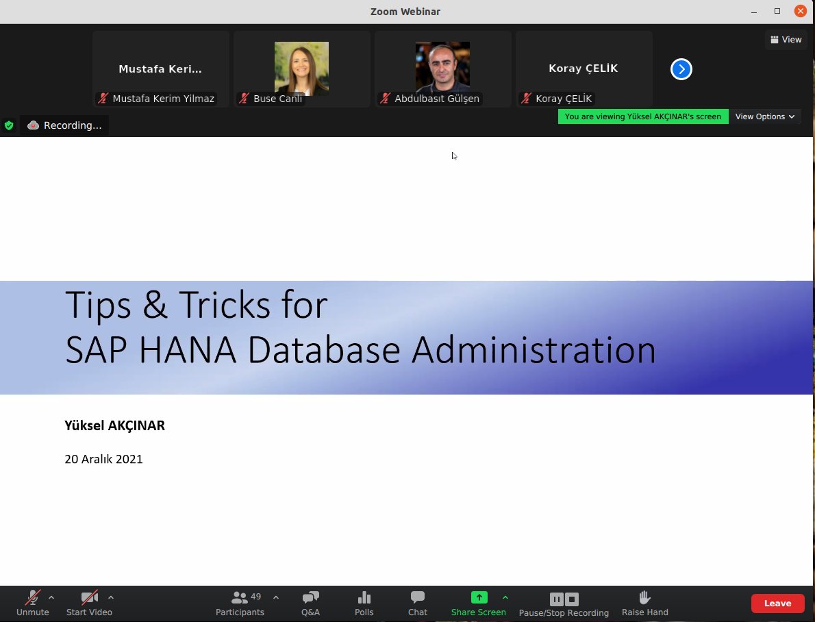 mkysoft's tweet photo. Tips & Tricks for #SAP #HANA Database Administration at #sitIST 2021 by @yakcnar https://t.co/afuZ5Gp9GU