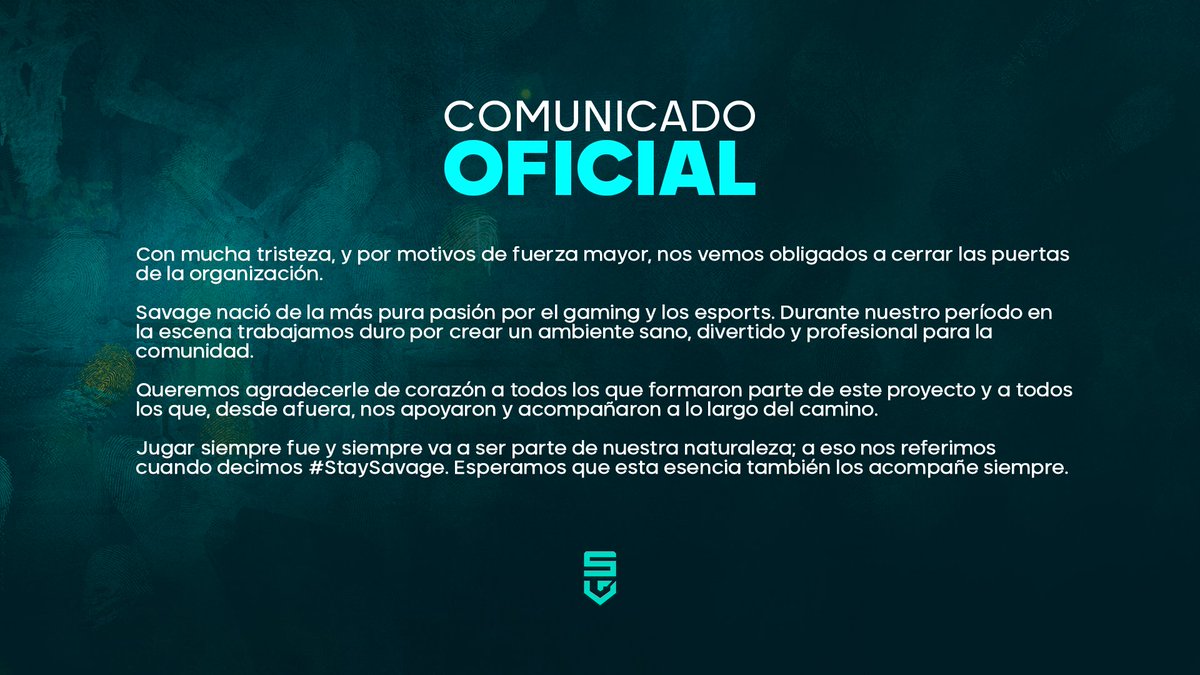 Comunicado oficial: