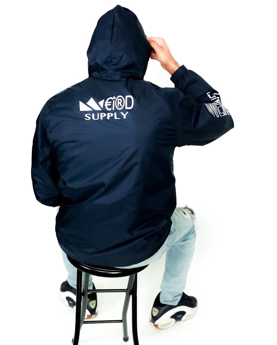 Another look at the WEIRD x CRWN windbreaker! Click the link in <a href="/DelvisForeal/">Delvis</a>’s bio to shop and get yours today! 🤙🏽👑 #WeirdJourney #CrownSupply #Weird #EmbraceYourJourney