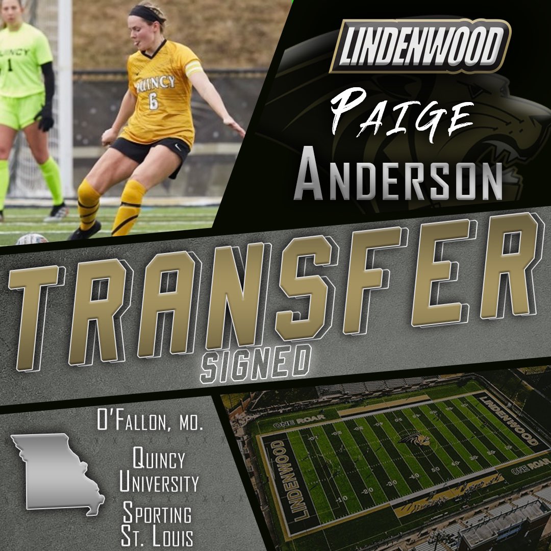 LindenwoodWSOC's tweet image. Welcome Graduate Transfer Paige Anderson (O’Fallon, MO… Quincy University… Sporting STL… DCM/CB) to our Lindenwood Lion Soccer Family!  🦁⚽️ #OneRoar