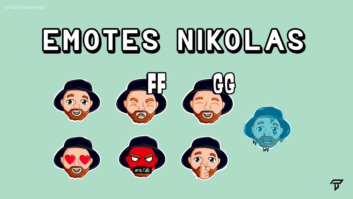 TreetGraphics's tweet image. Emotes for Nikola 

support is appreciated ❤🔁