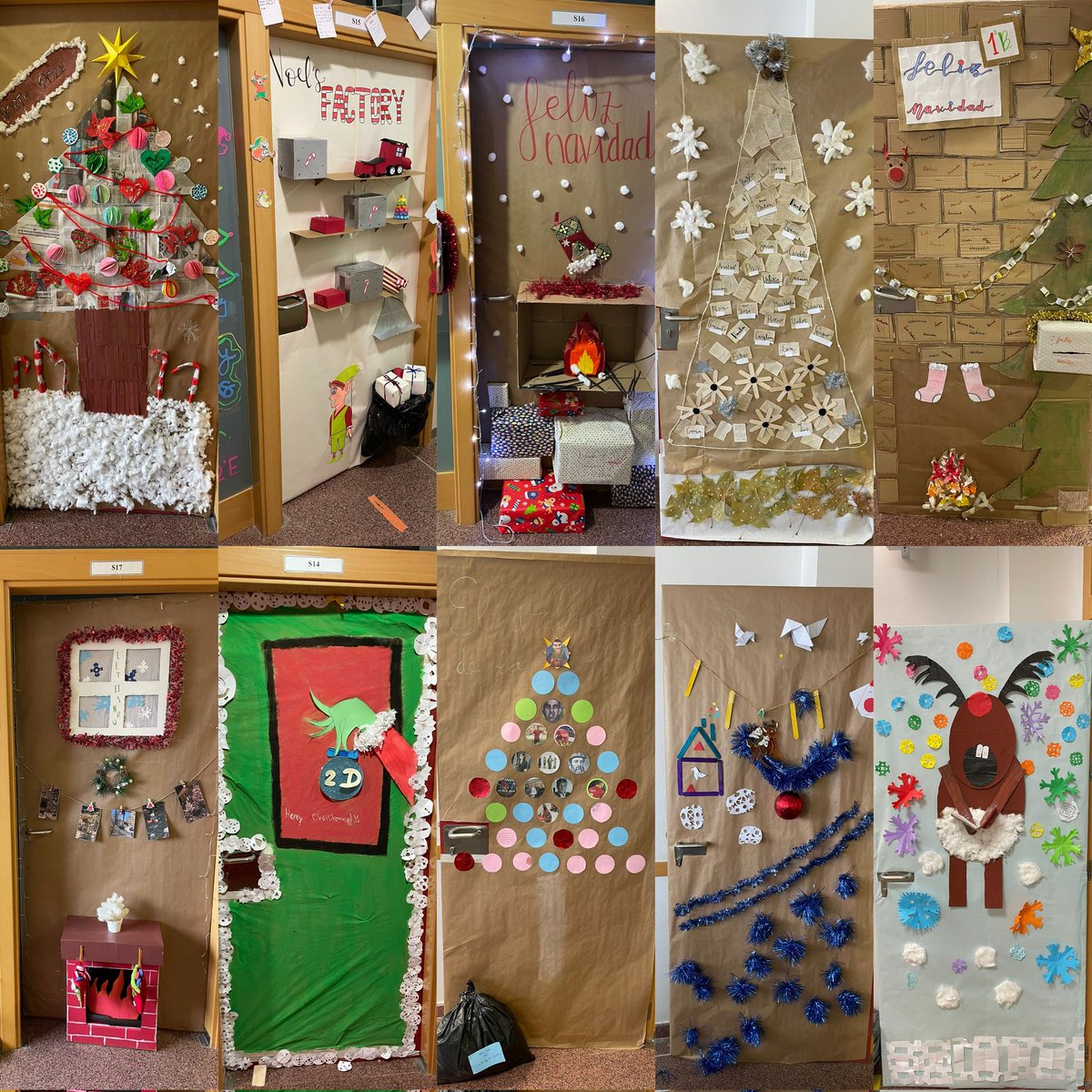 IESCLARACR's tweet image. Ya tenemos listas las puertas navideñas!
Ahora toca esperar el fallo del jurado! 👌🏻
Han quedado todas geniales! 
Buen trabajo el que han realizado nuestros chicos y chicas de 1° y 2° ESO
#navidad2021 🎄