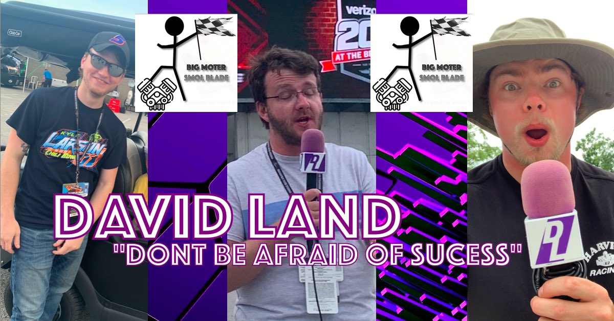 BMSBproductions's tweet photo. ITS A DAVID LAND VIDEO!!! @DLand91 joins the pod! We learn how YouTube channel got started, what started his love for motorsports and what’s the best and worst thing about racing today LINK IN BIO!! #davidland #bigmotersmolblade #nascar #indycar #buddypulleysafari https://t.co/TYMBDqdMs2