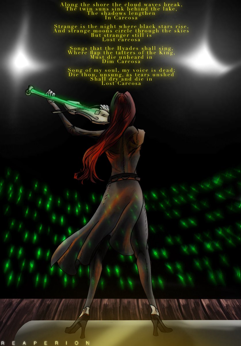 ReaperionArts's tweet photo. When bringing your cursed violin to the last night of the proms goes horribly wrong
#laundryfiles #art #fanart #kinginyellow https://t.co/hyITDSEvM8