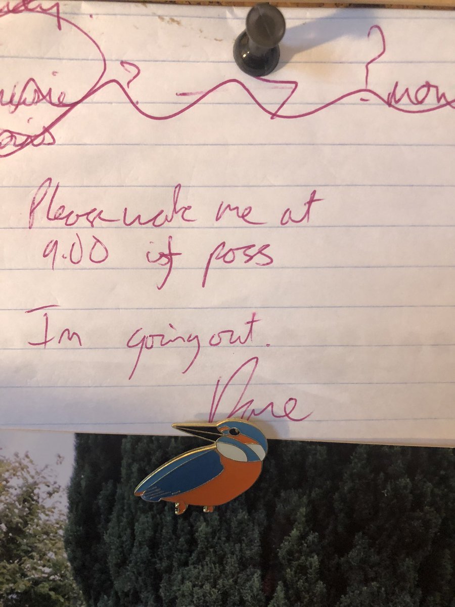Emma_Lepley_'s tweet photo. WFM (working from mums)
New office surroundings include music paraphernalia, postcards reminding her to not get involved in everything (doesn’t work) & a 20 year old note from my brother asking her to wake him up 😂 #Imgoingout #attenoclock #WFH #WFM #Jazzoffice https://t.co/TMfCSmHBfw