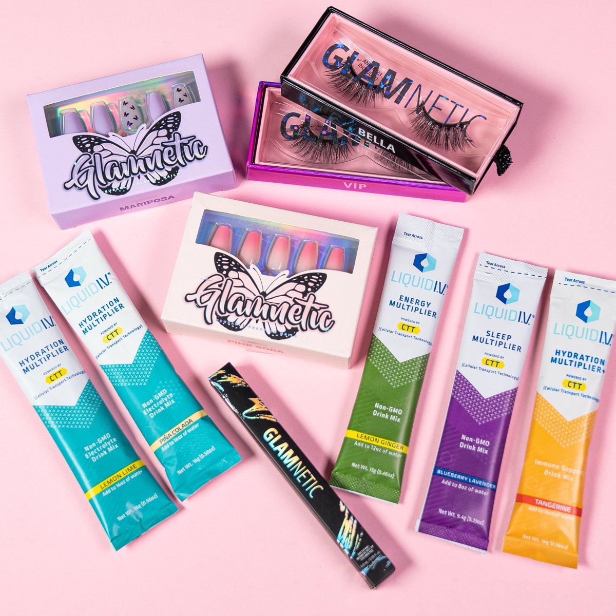 glamnetic's tweet photo. #GIVEAWAY 
Don't forget to hydrate this holiday season!🥤To help, we teamed up w/ our friends @LiquidIV to give 2 lucky winners $100 of products from BOTH Liquid IV + Glamnetic!

To Enter:
Follow @Glamnetic + @LiquidIV
Like + RT
Tag a friend

Ends 12.23 at 11:59PM PT Good luck!💕 https://t.co/VIdi0TVHCd