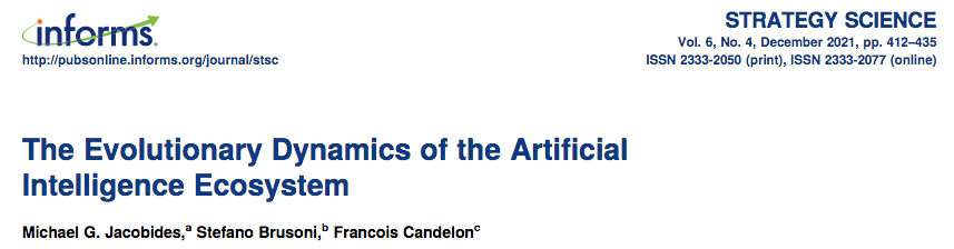 Drawing on the evolutionary analysis of sectoral systems and asking, “Who does what?” in AI, they  examine the forces that push toward growth and concentration and at the same time toward openness and specialization.