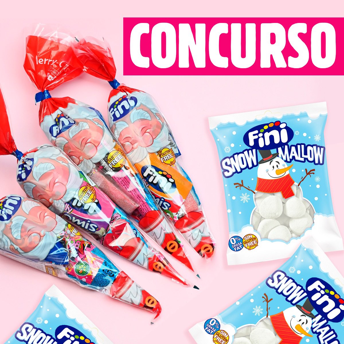 Fini_golosinas's tweet photo. 🎁 CONCURSO 🎁
Ya casi está aquí la #Navidad y queremos pasarla contigo 👉🏼👈🏼
Ponemos en juego 3️⃣ packs de conos + snow mallow entre todos los que nos sigáis y hagáis retuit a este tuit.
¡El miércoles 22 diremos los ganadores! ¡Suerte! https://t.co/XXMqYxtDuH