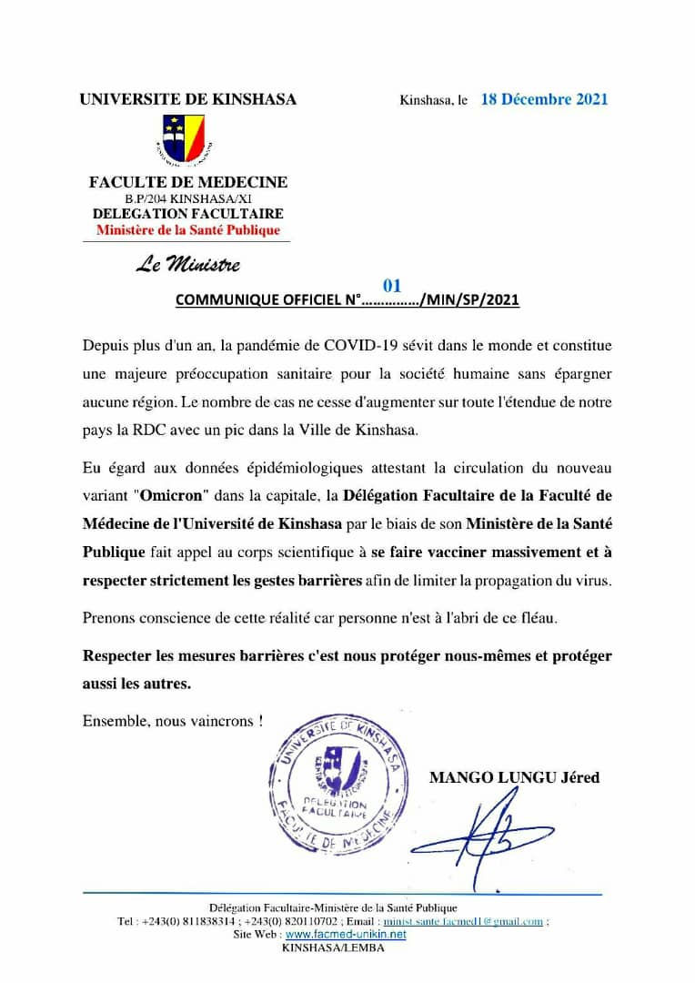 Santefacmed's tweet photo. La 4ème vague de COVID-19 est réelle ! @LukondeSama @fatshi13 @cabinetmbungani @MTamfum @LukomboRaphael @DenisMukwege @Unikinrdc @OMSMaroc @TshiasumaMichel @MinSanteRDC @SassouCG @DeniseNyakeru @IsralMutombo11 @TopCongo @cabinet_esuRDC @inrb_kinshasa https://t.co/GazgHUNiLr