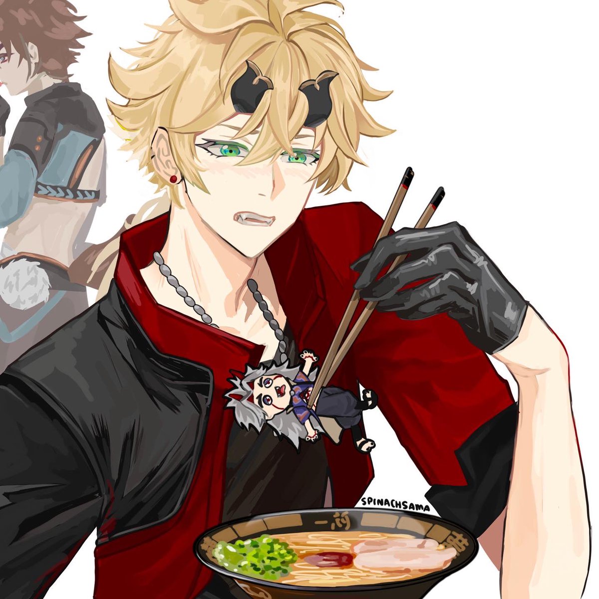 spinachsama's tweet photo. Yum extra protein #原神 https://t.co/Wo0CxUaW1s
