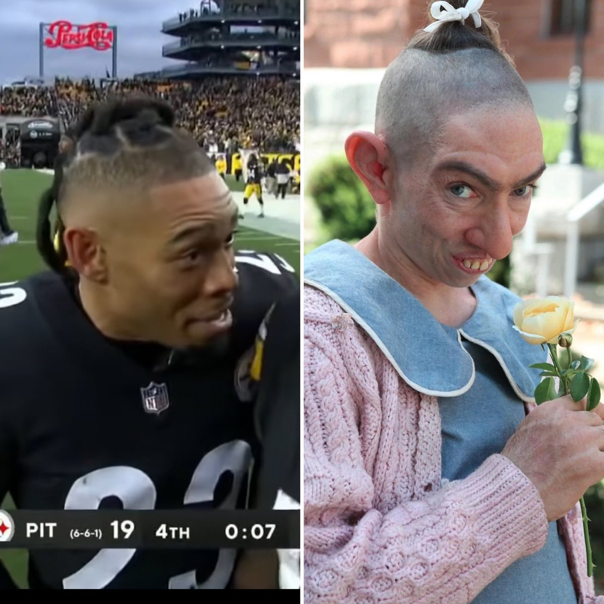 BargeeGomer's tweet photo. I thought #joehaden ‘s hair reminded me of something https://t.co/Vk16z7OudV