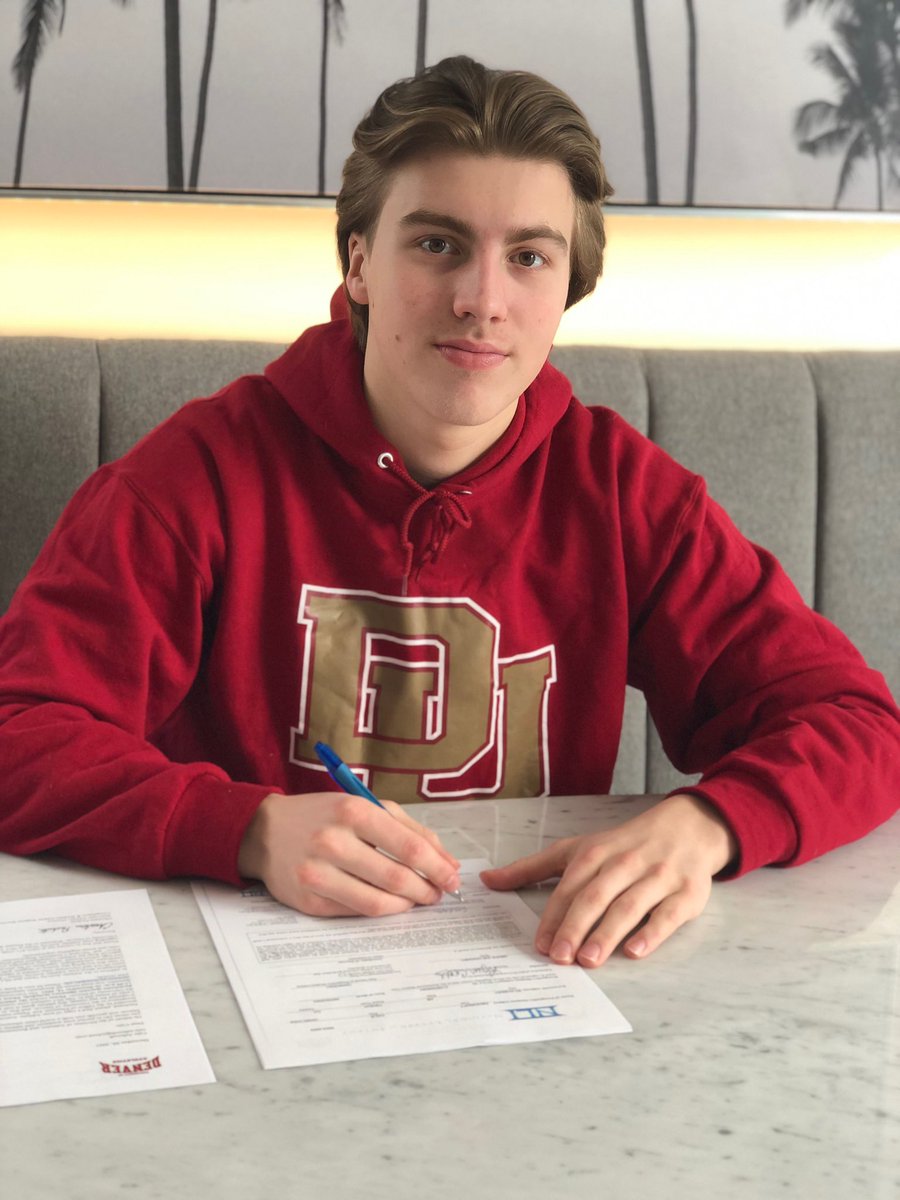 Congratulations to Cale Ashcroft who signed his NLI to attend <a href="/DU_Hockey/">Denver Hockey</a>! 

#OneCru | #AJHL