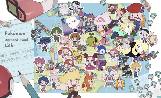 #2021年自分が選ぶ今年の4枚 
あんまり描けなかったけど集合絵を描いてて良いなあと思いました
来年はもっと描きたいです 