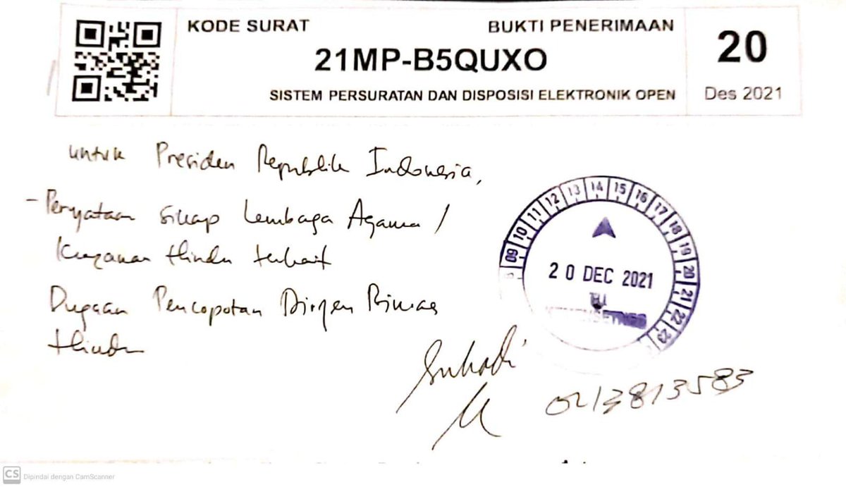 Ada 50an surat dari berbagai organisasi di seluruh Indonesia yg sudah diantarkan ke istana. Masih banyak yang otw.

Agama bikin teduh, tapi Menag buat gaduh. Tanpa penjelasan utuh, yang nampak malah kumuh. Wes mbuh…

<a href="/kemensetnegRI/">Sekretariat Negara</a>
<a href="/setkabgoid/">Sekretariat Kabinet</a>
<a href="/jokowi/">Joko Widodo</a>