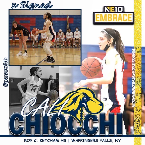 PaceWBB's tweet photo. Welcome to the family, our 2️⃣0️⃣2️⃣2️⃣ signees look tough! 😈💪🔥
Swipe to see the trio 👈👀 #pacewbb #welcometothepound #rolldogs 🐕 #gosetters #paceathletics #paceuniversity 💙💛 https://t.co/4WPBj543b7