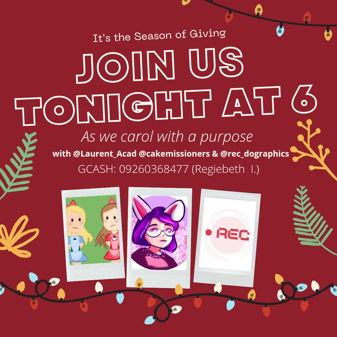 Hello, Comms World!!! We're excited to announce that we are collaborating with @Laurent_Acad and <a href="/cakemissioners/">your no. 1 kumare ♡ | TRADITIONAL ARTS ONLY ✨</a> for an event this evening. Magcacaroll po kami mamaya dito sa space kaya abangan nyo po kami.
We also decided na a portion of what we earn will go to a donation drive.