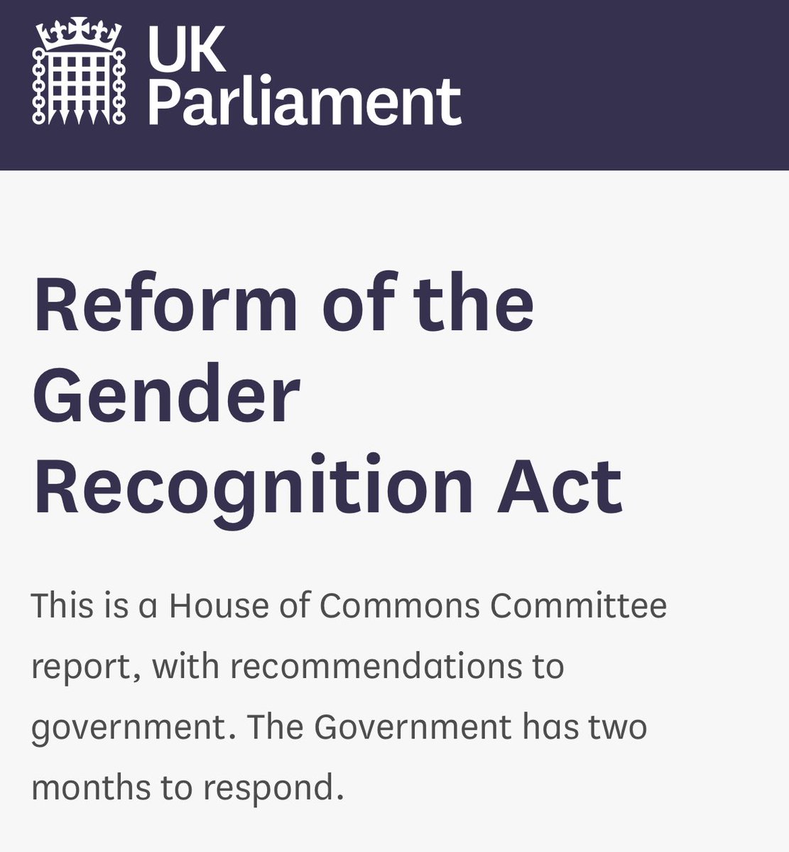 TheTransLobby's tweet photo. The full report on the reform of the Gender Recognition Act by the @Commonswomequ can be read here 👇🏻👇🏻👇🏻

https://t.co/b7jJXVtOl6 https://t.co/729qSVqMer