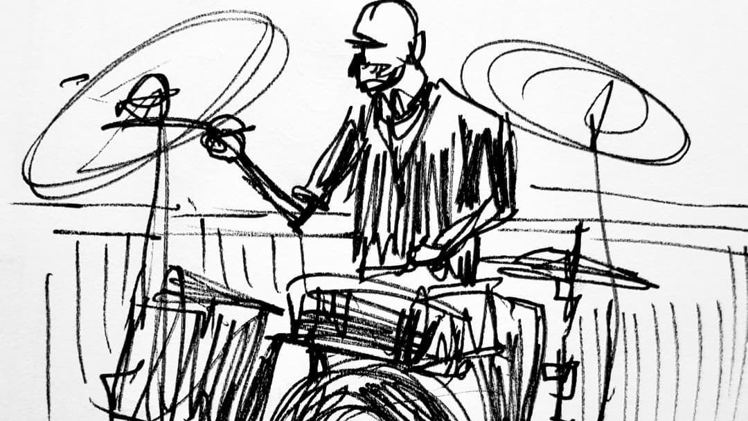 jwNewMusic's tweet photo. ...shoutout to my friend #DeanWesterfield for these sketches, drawn at the #jwTRIO's #SamFirst performance last Friday!

➡ JOSHUA WHITE, piano; ANNA BUTTERSS, bass; and MARK FERBER, drums

ARTIST: Dean Westerfield (12.17.21)
➡https://t.co/wPw7RMFL0f https://t.co/SWDhtgrVwl