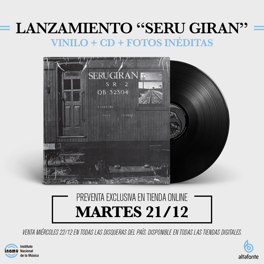 Y entonces llegó el día en que salió a la luz #SeruGiran, remasterizado.

.
Preventa en tienda oficial 21/12: serugiran.mitiendanube.com/?ref=admin_hea…
Disquerías y plataformas digitales: 22/12
#CharlyGarcia <a href="/lebon_david/">David Lebón</a> <a href="/Pedro_Aznar/">Pedro Aznar</a> #OscarMoro <a href="/INaMuArgentina/">INAMU Argentina</a> @Altafonte_AR 
#RRSS <a href="/FuturaComunica/">Futura Comunicacion</a>