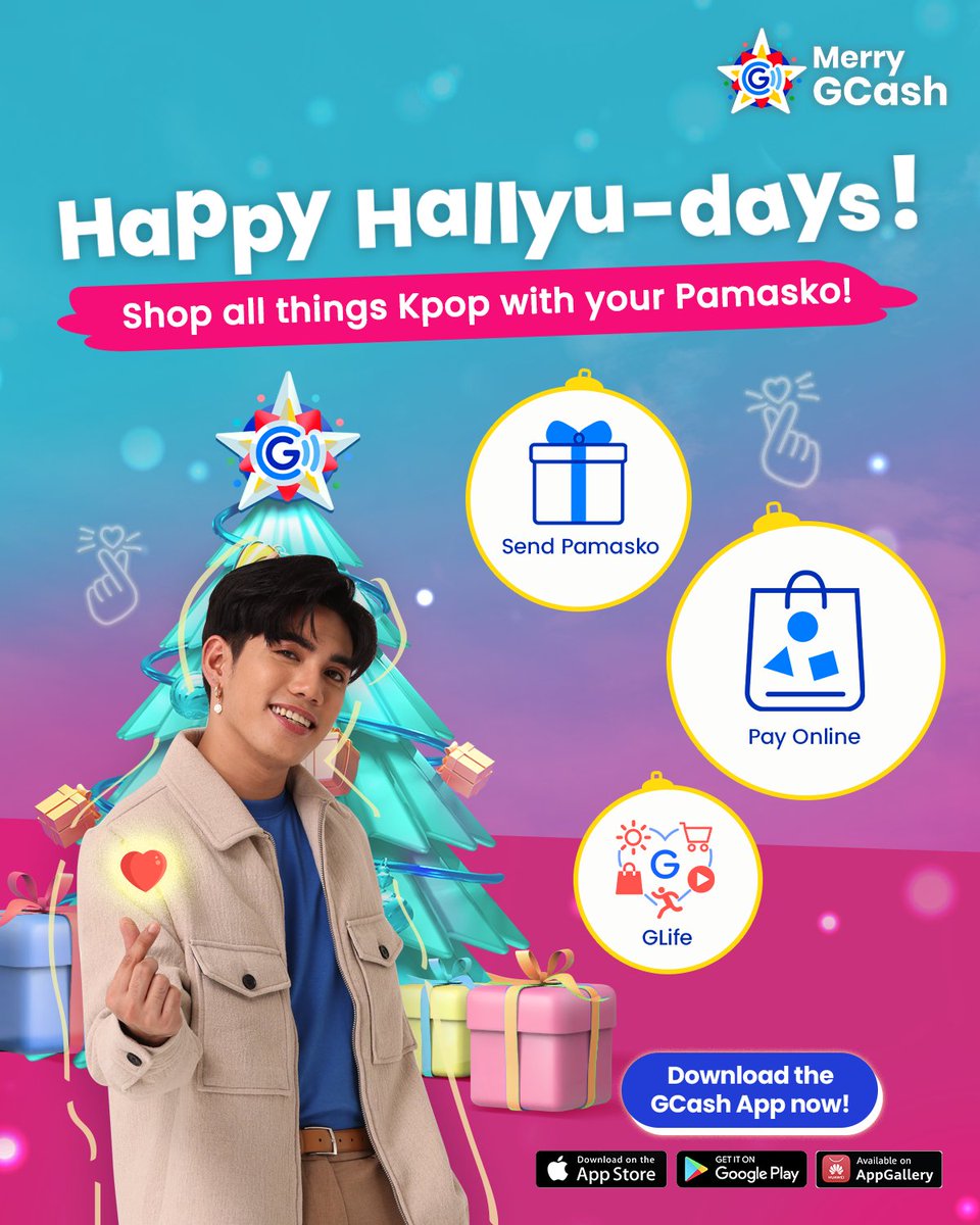 gcashofficial's tweet photo. Maki-wave na sa very trending K-pop collectibles! Send Pamasko to your K-pop fan inaanaks para makabili sila ng merch, or shop Kpop gifts &amp; pay online with GCash or via GLife! 💙  Let them experience the Hallyu-fever this Christmas! 😎

👉https://t.co/ML5C2jvnP1 https://t.co/zNCUU7ltu9