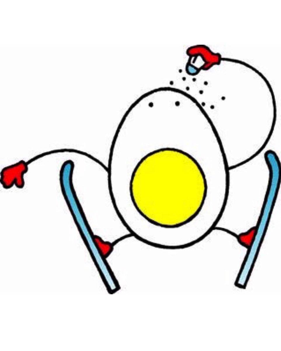 mondomascots's tweet photo. Hantama-kun the half-a-boiled-egg is the mascot of Hunter Mountain Shiobara Ski Resort. He can often be seen sprinkling salt on himself. https://t.co/TEYKdE3whs