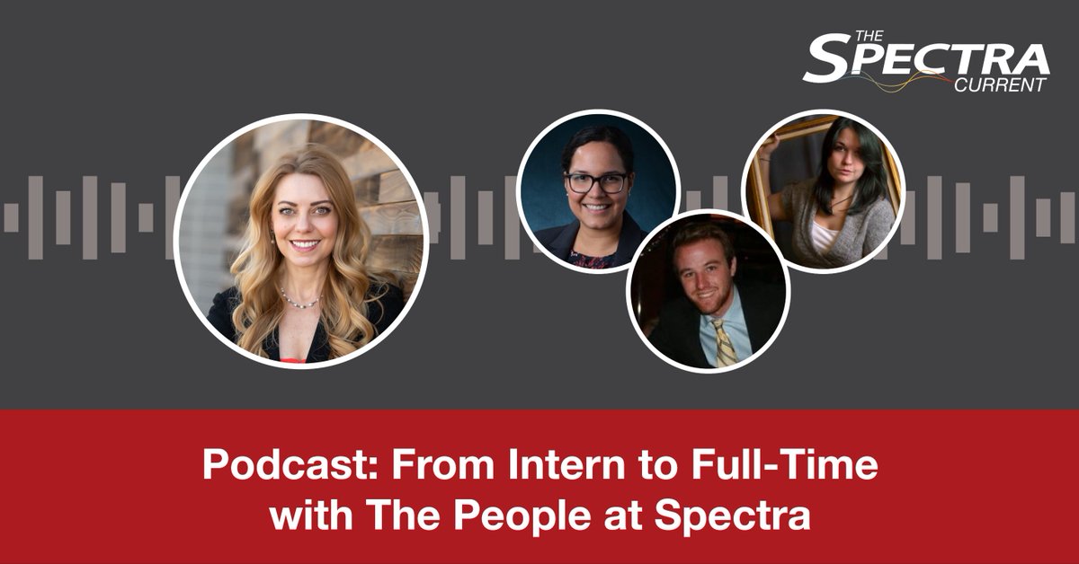 spectralogic's tweet photo. In our newest episode of the #SpectraCurrent #podcast we chat with our #interns turned #employees. Listen in as Betsy Doughty interviews Keaton Day, Kristen Coats and Mariana Menge Schuett on their path from intern to employee at Spectra. #career https://t.co/vvV0GvhF90 https://t.co/1CpJPq99yf