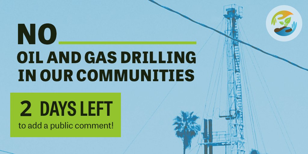 HealTheBay's tweet image. It’s the final countdown! Only ONE DAY LEFT to submit your comments in support of ending neighborhood drilling for both new AND existing wells in CA! @CAgovernor @GavinNewsom No drilling where we&apos;re living! 

Take action here if you agree: actionnetwork.org/letters/no-dri… #SetbacksNow