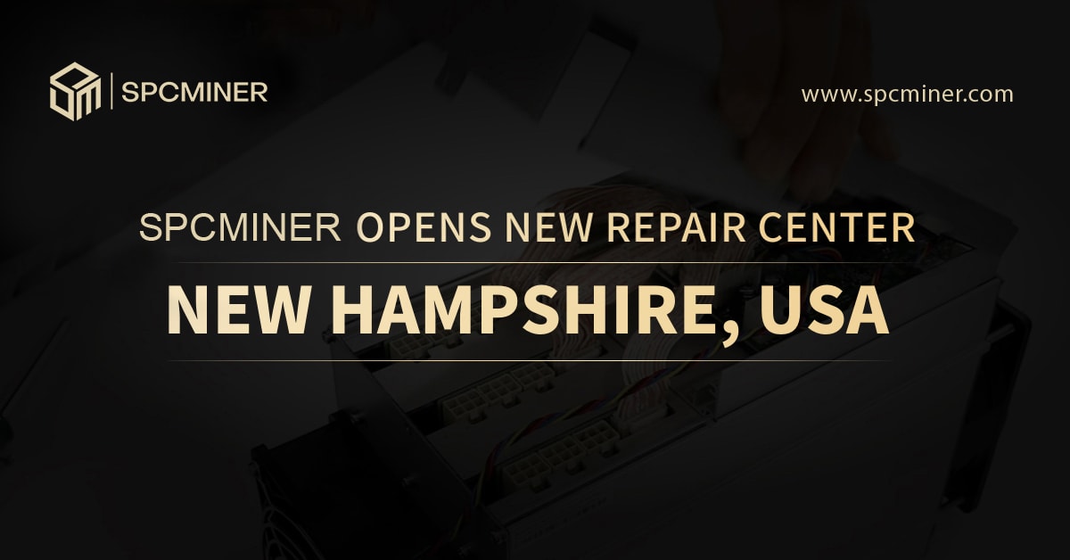 spcminer's tweet photo. We are glad to announce that a new repair site in New Hampshire will open next year January 31 to better support customers in the USA. #SPCMiner https://t.co/ANkjEhMUYp