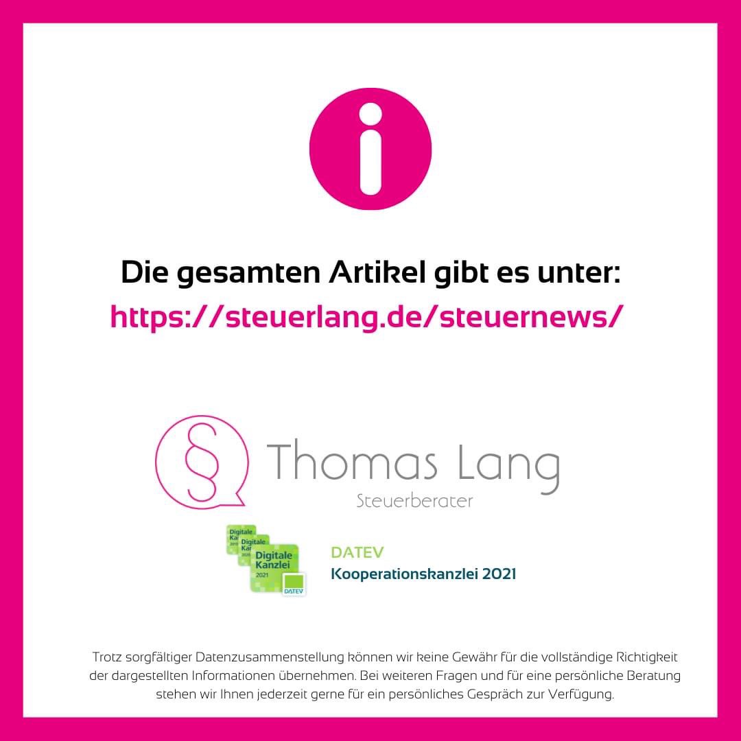 steuerlang's tweet photo. Artikel aus unserem monatlichen Steuer-Newsletter kompakt für Sie zusammengefasst. 

#steuernewsletter #dezember #verjährung #information #thomaslangsteuerberater #selb #oberfranken #bayern #steuerlang #magenta #uptodate #steuerberatung #steuerberater #steuerkanzlei #newsletter https://t.co/taRbmPErEf