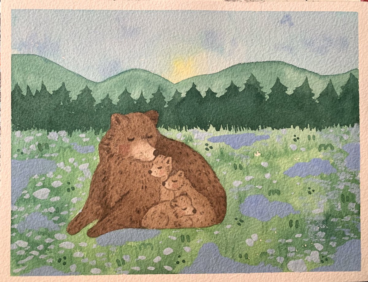 artbyemilydare's tweet photo. Little Bear Family Watercolor 🐻💙✨ https://t.co/DY5dPxQl0l