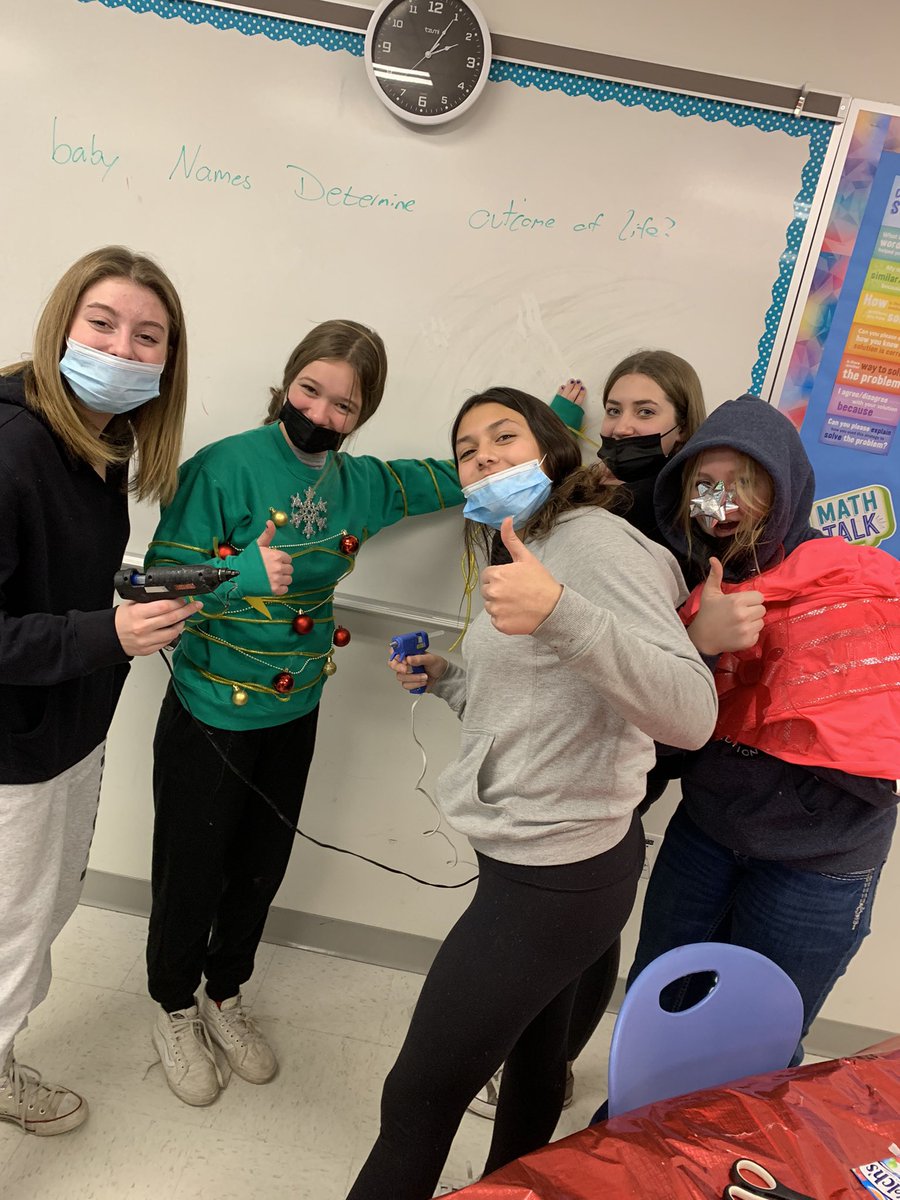 Freshman Class Council had a pretty amazing ugly sweater decorating contest today. Head over to the NonnewaugClassof2025 story on Instagram to vote for the most creative!!