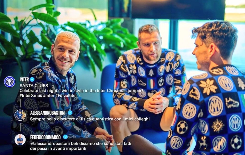 whoischiaraaa's tweet photo. Piango.🥲 #Dimarco #Bastoni #Skri #Inter #InterSantaClues https://t.co/16pbBd5r02