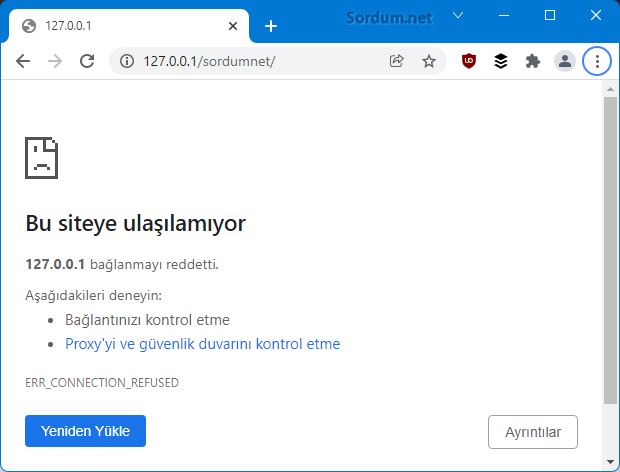 sordumnet's tweet image. #EasyPhp #Port80 #Siteçalışmıyor #Bağlanmıyor #Port80Yok #Currports
Easy Php de port 80 yok ve servere bağlanmıyor
sordum.net/65824/easy-php…