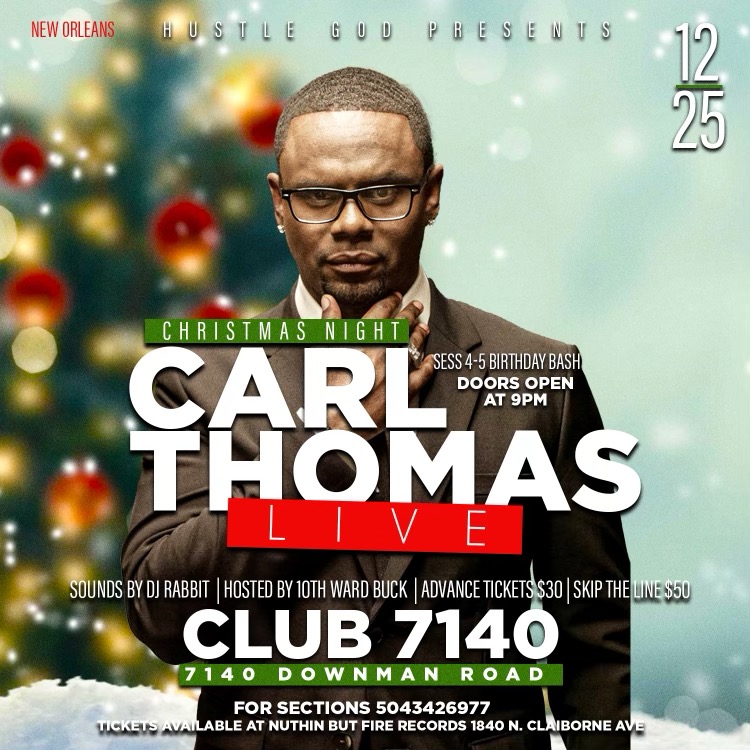 Carl Thomas Now (@carlthomaslive) on Twitter photo New Orlean, I'll be there Dec 25th at Cllub 7140 is all my splendor.. Grown and Sexy people only... Lets Go.. What are you getting me for Christma? <a href="/revolttv/">REVOLT</a> <a href="/essencefest/">ESSENCE Festival</a> <a href="/LiveNation/">Live Nation</a> <a href="/LiveNation/">Live Nation</a> <a href="/Ciroc/">CÎROC Official</a> <a href="/pandoramusic/">Pandora</a> <a href="/BET/">BET</a> New Orlean, I'll be there Dec 25th at Cllub 7140 is all my splendor.. Grown and Sexy people only... Lets Go.. What are you getting me for Christma? <a href="/revolttv/">REVOLT</a> <a href="/essencefest/">ESSENCE Festival</a> <a href="/LiveNation/">Live Nation</a> <a href="/LiveNation/">Live Nation</a> <a href="/Ciroc/">CÎROC Official</a> <a href="/pandoramusic/">Pandora</a> <a href="/BET/">BET</a>