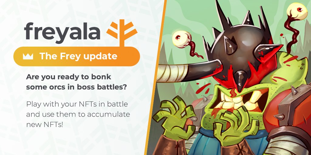 Oops, sorry <a href="/SloppyPencil/">Sloppy</a>! We've kind of dialed this thing up WAY past eleven. Each Frey #NFT has unique properties and plays differently from others. Use them in battle to amass boss NFTs! 

Expect more gameplay updates on Boss battles soon™

$ONE