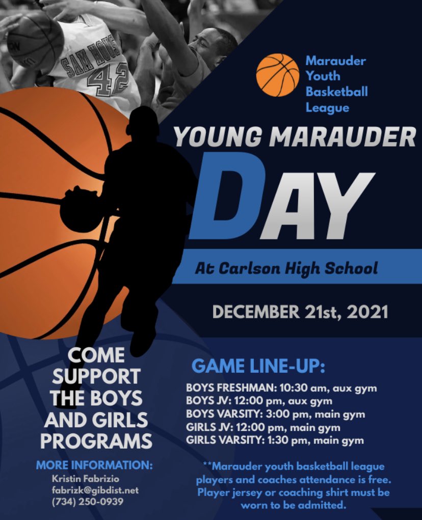 CarlsongirlsBB's tweet photo. Come out and support both the boys and girls programs tomorrow while we also honor our new MYBL athletes! The schedule is posted below. #BeatGI ๐๐โ ๏ธ https://t.co/vKP02gJU5u