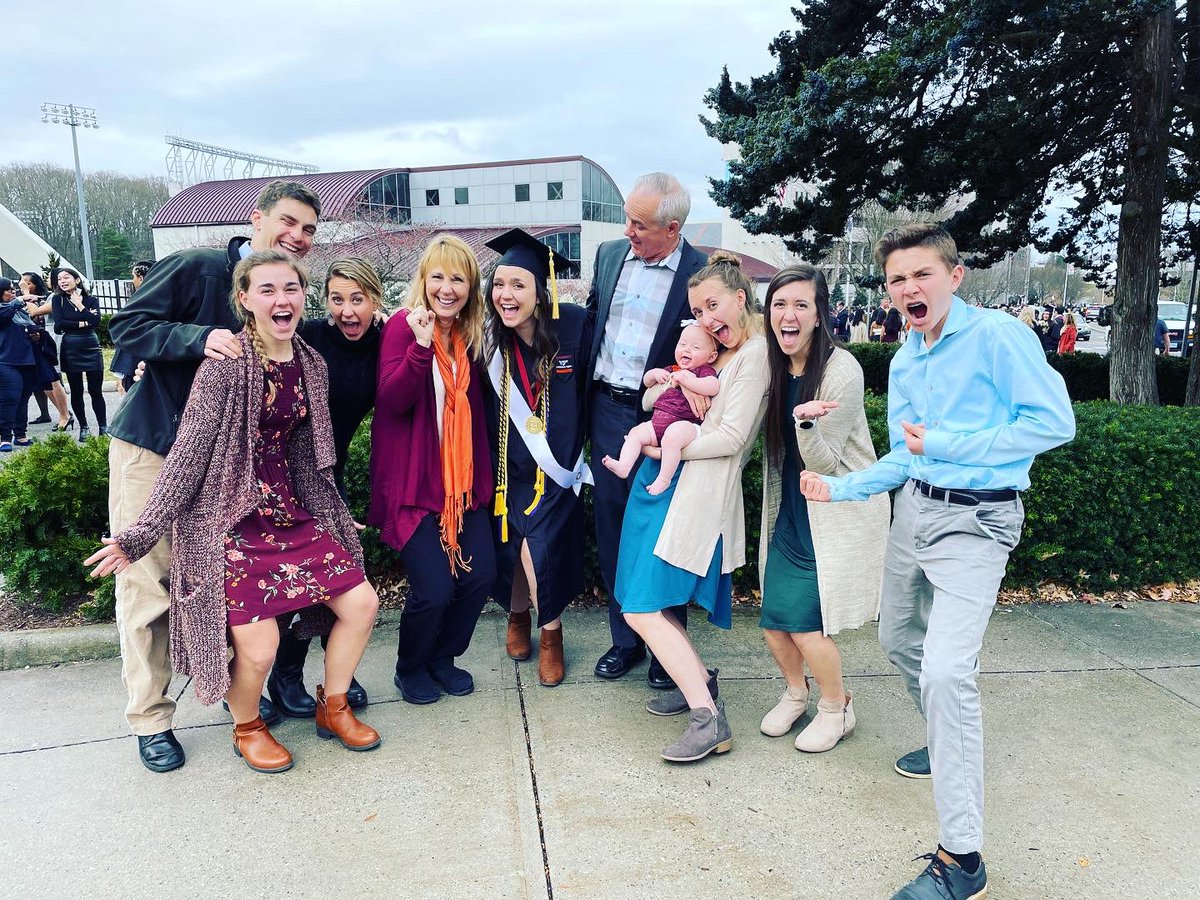 MichellaLarch's tweet photo. Congratulations to my sister on graduating from the best school! :) @virginia_tech Go Hokies!! @VT_alumni 🦃 https://t.co/tM4AcmyRyd