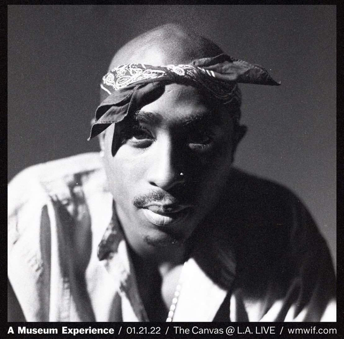 2PAC's tweet image. "You either evolve 
or you disappear"

Wake Me When I'm Free|Tupac Shakur |A Museum Experience | 1.21.22 | The Canvas @ L.A. Live |wakemewhenimfree.com 
@tupacwmwif