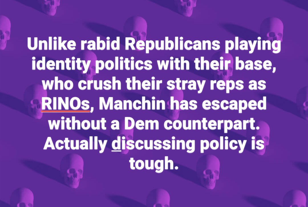complexsavage's tweet photo. #Republicans would rather keep folks in line with name calling than do their jobs. They do the REAL #identity #politics and will sacrifice #democracy for power. #RepublicansAreTheProblem #Manchin  #ManchinHurtsAmericans #think 🤔⬇️ https://t.co/v8tcBLYqUB