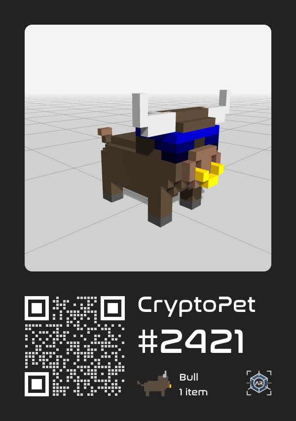 EBShip68's tweet photo. @CryptopetsAR Let's goooo!!! The bull is my spirit animal!!! https://t.co/d7BINWCvdS